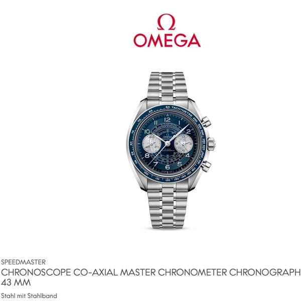 Preview Omega SPEEDMASTER CHRONOSCOPE CO-AXIAL MASTER CHRONOMETER