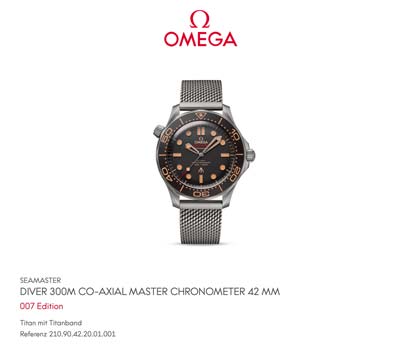 THE SEAMASTER DIVER 300M 007 EDITION